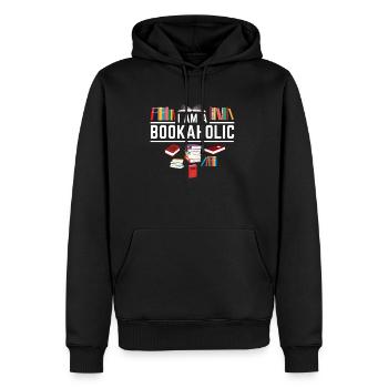 Bookworm Bookworm livre Fan Shirt cadeau drôle - Sweat à capuche Premium bio Homme - noir - Devant - Nico (187cm)