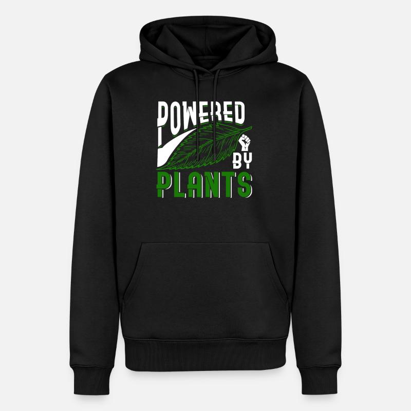 Alimenté par des plantes - Sweat à capuche Premium bio Homme - noir