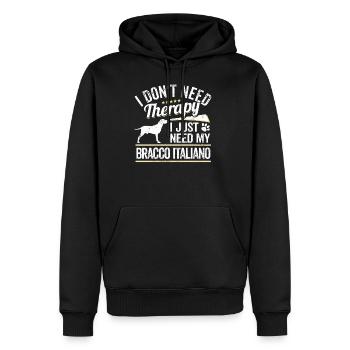Bracco Italiano Hundebesitzer Cool Dog Geschenkidee - Männer Premium Bio Hoodie - Schwarz - Vorne - Nico (187cm)