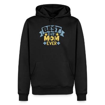 Best Swim Mom Ever T-Shirt - Männer Premium Bio Hoodie - Schwarz - Vorne - Nico (187cm)