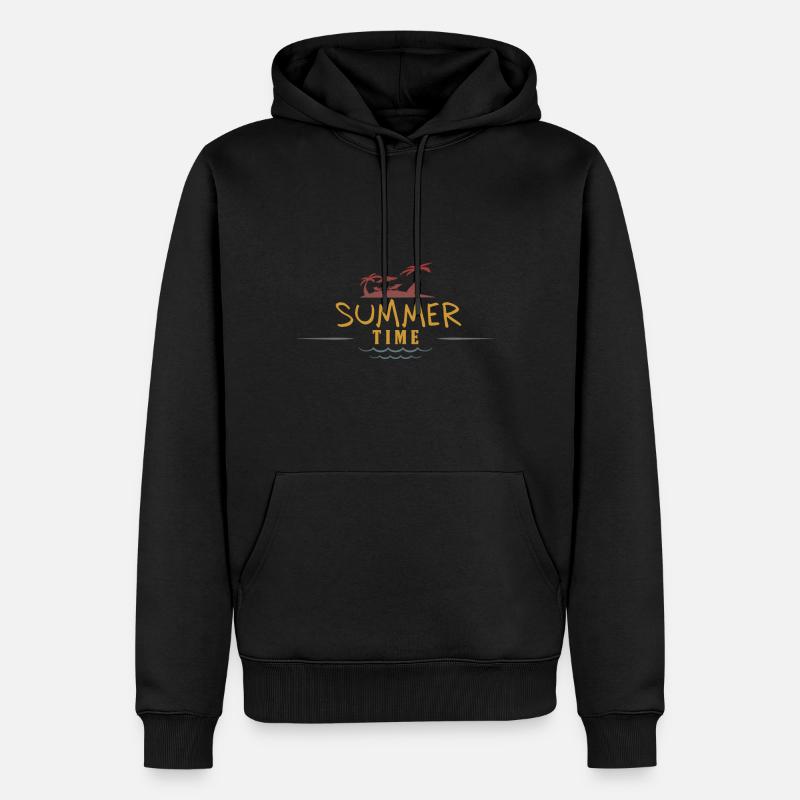 Heure d'été - Sweat à capuche Premium bio Homme - noir