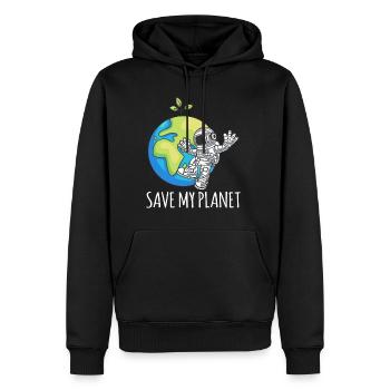 Astronaute Space Day Earth Environnement de cadeau - Sweat à capuche Premium bio Homme - noir - Devant - Nico (187cm)