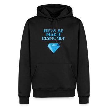Diamants - Diamants - Diamant - Imprimer - Sweat à capuche Premium bio Homme - noir - Devant - Nico (187cm)