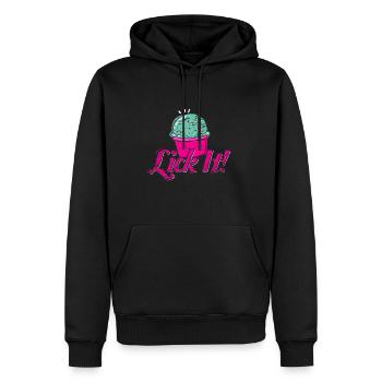 Eis lecken Softeis Geschenkidee Sommer Frühling - Männer Premium Bio Hoodie - Schwarz - Vorne - Nico (187cm)