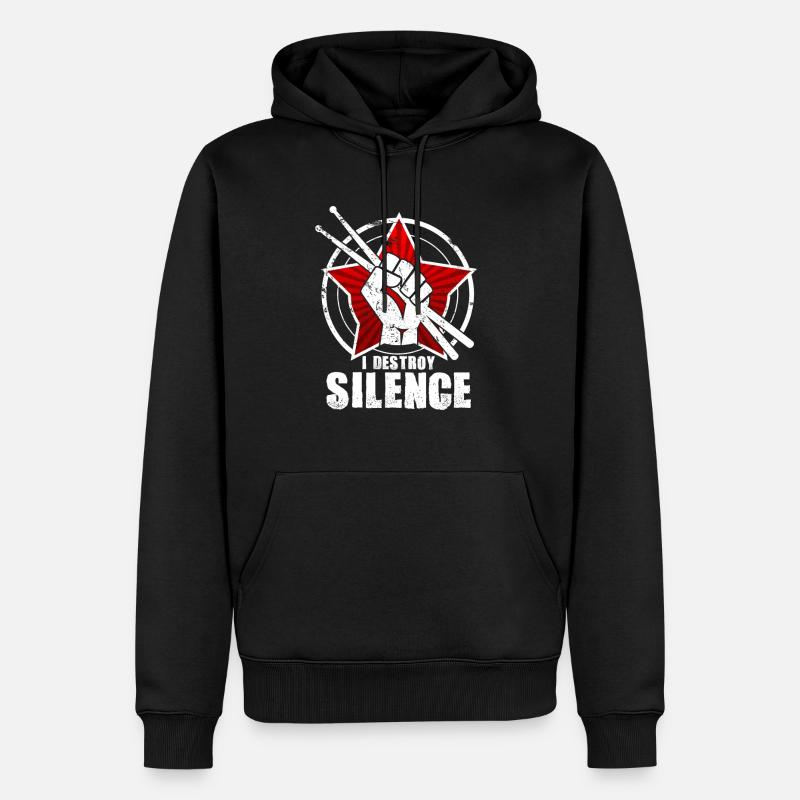 Drummer drummer drums gift - Men’s Premium Organic Hoodie - black