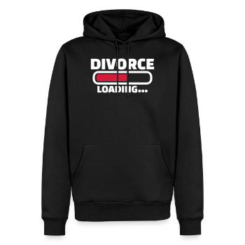 Scheidung - Männer Premium Bio Hoodie - Schwarz - Vorne - Nico (187cm)