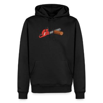 Tronçonneuse Tronçonneuse Travailleur forestier Bûcheron - Sweat à capuche Premium bio Homme - noir - Devant - Nico (187cm)