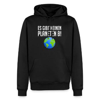 Es Gibt Keinen Planeten B - Männer Premium Bio Hoodie - Schwarz - Vorne - Nico (187cm)