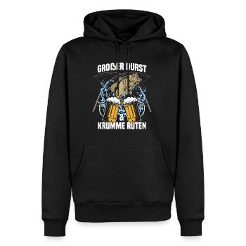 Großer Durst und krumme Ruten - Angler - Männer Premium Bio Hoodie - Schwarz - Vorne - Nico (187cm)