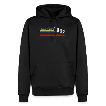 Édition Limitée 1982 40th Birthday Gift - Sweat à capuche Premium bio Homme - noir - Devant - Nico (187cm)