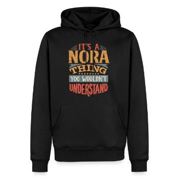 Es ist eine Nora-Sache, die du nicht verstehen würdest - Nora - Männer Premium Bio Hoodie - Schwarz - Vorne - Nico (187cm)