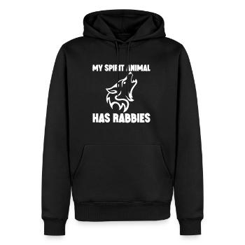 My Spirit Animal Has Rabies 4 - Männer Premium Bio Hoodie - Schwarz - Vorne - Nico (187cm)
