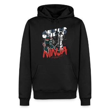 Drôle de joueur d’échecs Pièce d’échecs Chess Ninja - Sweat à capuche Premium bio Homme - noir - Devant - Nico (187cm)