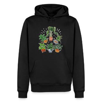 Drôle de plantes dansantes Jardinier Fleuriste - Sweat à capuche Premium bio Homme - noir - Devant - Nico (187cm)