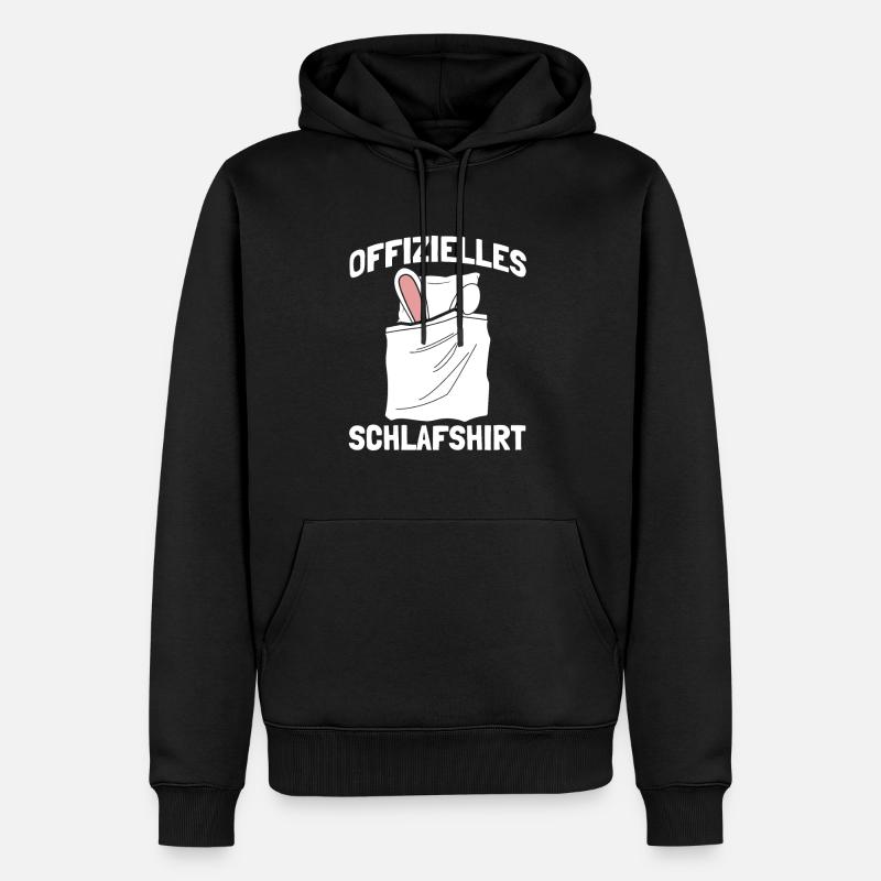 Offizielles Schlafshirt Hasen - Männer Premium Bio Hoodie - Schwarz