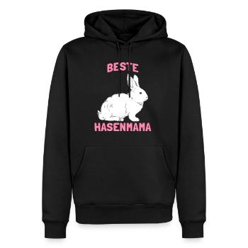 Beste Hasenmama - Männer Premium Bio Hoodie - Schwarz - Vorne - Nico (187cm)