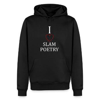 I Love Poetry Slam - Männer Premium Bio Hoodie - Schwarz - Vorne - Nico (187cm)