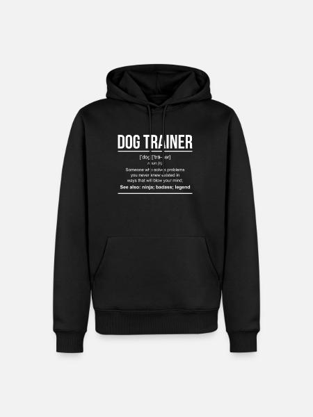 Hond Trainer Definitie Dog Trainer Gift - Mannen Premium Bio hoodie - zwart