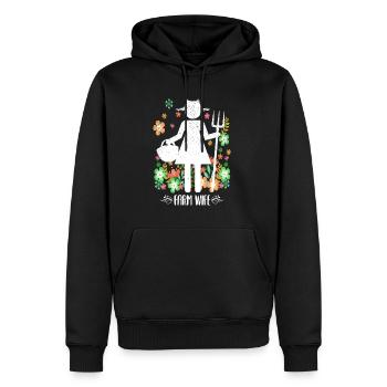 Farm Wife Flowers Farmer's Wife Farmer Farming - Men’s Premium Organic Hoodie - black - Front - Nico (187cm)