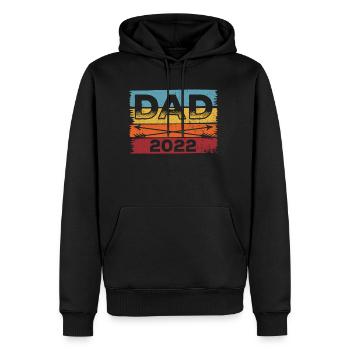 DAD Vater T-Shirt Vatertag 2022 Papa 2022 Werdende - Männer Premium Bio Hoodie - Schwarz - Vorne - Nico (187cm)