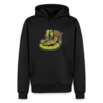Cobra Schlangen Liebhaber - Männer Premium Bio Hoodie - Schwarz - Vorne - Nico (187cm)