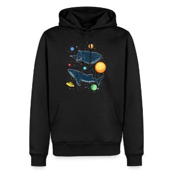 Haie im Galaxy Lustige Walhai Liebhaber - Männer Premium Bio Hoodie - Schwarz - Vorne - Nico (187cm)