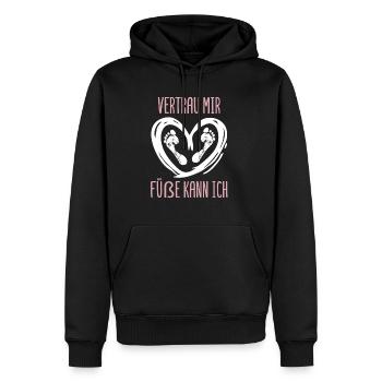 Vertrau mir Füße kann ich Podologe Podologin - Männer Premium Bio Hoodie - Schwarz - Vorne - Nico (187cm)