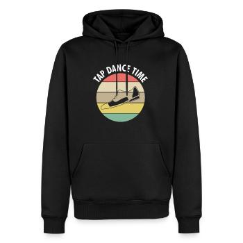 Tap Dance Time Tap Dance Time Cadeau - Sweat à capuche Premium bio Homme - noir - Devant - Nico (187cm)