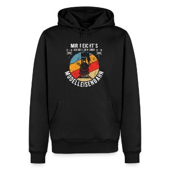 Eisenbahner Witz Lokführer Zugführer Zug Bahn Beru - Männer Premium Bio Hoodie - Schwarz - Vorne - Nico (187cm)