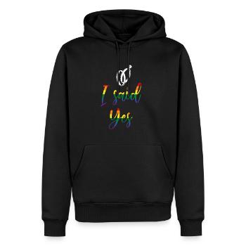 I Said Yes Geschenk - Männer Premium Bio Hoodie - Schwarz - Vorne - Nico (187cm)