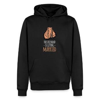 This Dickhead Is Getting Married - Men’s Premium Organic Hoodie - black - Front - Nico (187cm)