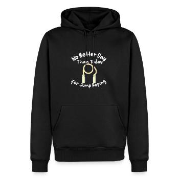 Corde à sauter Cadeau Corde à sauter - Sweat à capuche Premium bio Homme - noir - Devant - Nico (187cm)