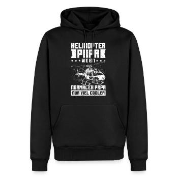 Helikopter Papa wie ein normaler Papa nur viel coo - Männer Premium Bio Hoodie - Schwarz - Vorne - Nico (187cm)
