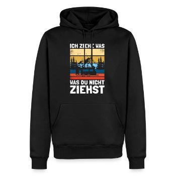 Ich ziehe was was du nicht ziehst Wohnwagen Camper - Männer Premium Bio Hoodie - Schwarz - Vorne - Nico (187cm)