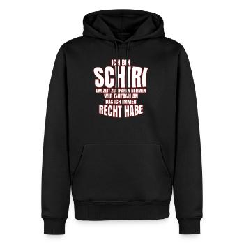 Ich Bin Schiri Lustige Schiedsrichter Sprüche - Männer Premium Bio Hoodie - Schwarz - Vorne - Nico (187cm)