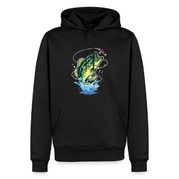 Angelköder Barschfischen Barsche Angler Fischer - Männer Premium Bio Hoodie - Schwarz - Vorne - Nico (187cm)