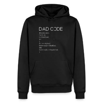 Dad Code - Programmer Shirt Gift - Men’s Premium Organic Hoodie - black - Front - Nico (187cm)