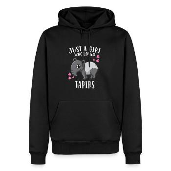 Lustige Tapir Liebhaber Just A Girl Who Loves - Männer Premium Bio Hoodie - Schwarz - Vorne - Nico (187cm)