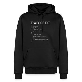Dad Code - Programmer Shirt Gift - Men’s Premium Organic Hoodie - black - Front - Nico (187cm)