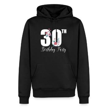 Joyeux cadeau de 30e anniversaire 30e anniversaire - Sweat à capuche Premium bio Homme - noir - Devant - Nico (187cm)