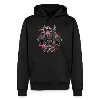 Oni Knight Japanische Samurai Krieger Kirschblüten - Männer Premium Bio Hoodie - Schwarz - Vorne - Nico (187cm)