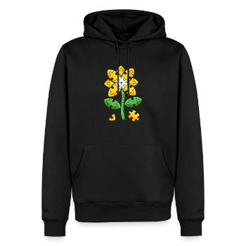 Be Child Sunflower Autisme Puzzle autistique - Sweat à capuche Premium bio Homme - noir - Devant - Nico (187cm)