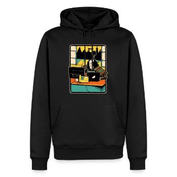 Samurai Computer Nerd Programmeur IT Web Designer - Sweat à capuche Premium bio Homme - noir - Devant - Nico (187cm)