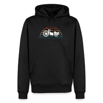 Liegerad Geschenk Shirt - Männer Premium Bio Hoodie - Schwarz - Vorne - Nico (187cm)