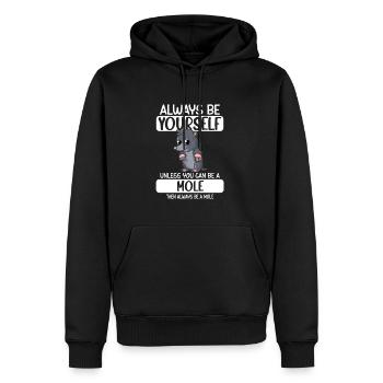 Soyez toujours vous-même à moins que vous ne puissiez être une taupe - Sweat à capuche Premium bio Homme - noir - Devant - Nico (187cm)