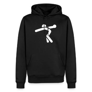 Cadeau de chemise Discus Thrower - Sweat à capuche Premium bio Homme - noir - Devant - Nico (187cm)