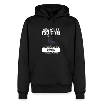 Soyez toujours vous-même à moins que vous ne puissiez être un corbeau - Sweat à capuche Premium bio Homme - noir - Devant - Nico (187cm)