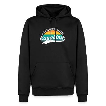C’est une belle journée pour kayak Chemise Kayak - Sweat à capuche Premium bio Homme - noir - Devant - Nico (187cm)
