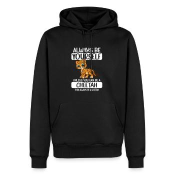 Soyez toujours vous-même à moins que vous ne puissiez être un guépard - Sweat à capuche Premium bio Homme - noir - Devant - Nico (187cm)