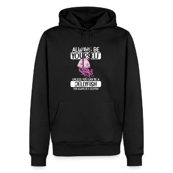 Soyez toujours vous-même à moins que vous ne puissiez être une méduse - Sweat à capuche Premium bio Homme - noir - Devant - Nico (187cm)